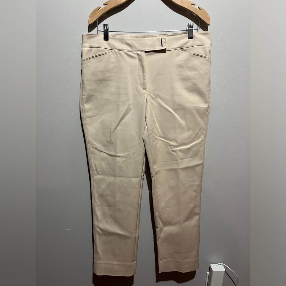NWT, White House Black Market Perfect Form Cream Straight Leg Pants